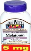 Melatonina 5mg Century 120 tablets