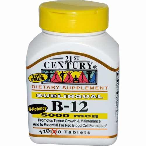 Vitamina b12 5.000mcg sublingual 110 cps Century