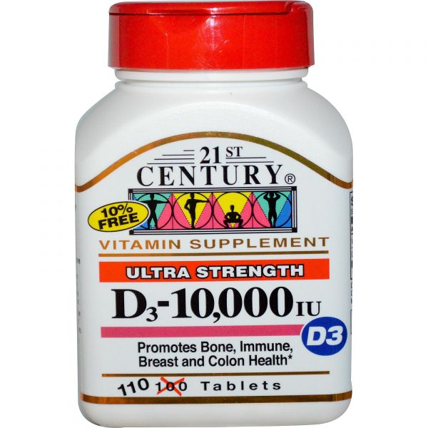 Vitamina D3 10.000 UI Century 110 Capsulas