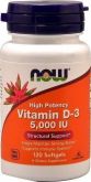 Vitamina D3 5.000 Ui 120 Softgels Now Foods