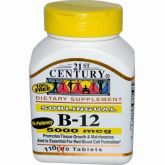 Vitamina b12 5.000mcg sublingual 110 cps Century