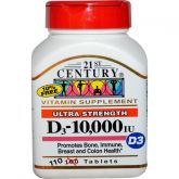 Vitamina D3 10.000 UI Century 110 Capsulas